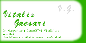 vitalis gacsari business card